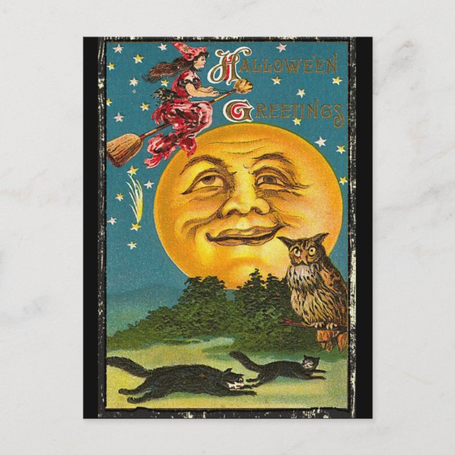 Cartes de vœux Halloween vintage (Devant)
