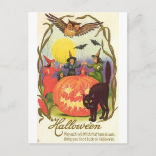 Cartes de voeux Halloween vintage Affiches classiq