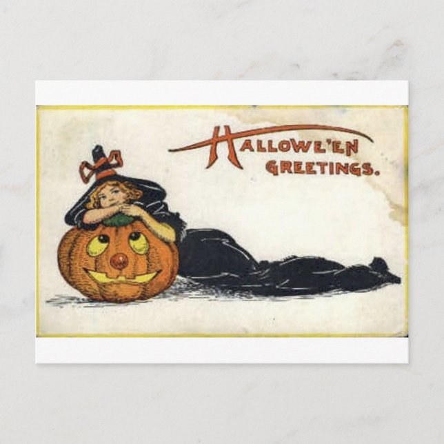 Cartes de voeux Halloween vintage Affiches classiq (Devant)