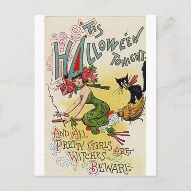 Cartes de voeux Halloween vintage Affiches classiq (Devant)