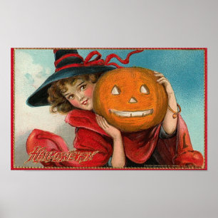 Cartes de voeux Halloween vintage Affiches classiq