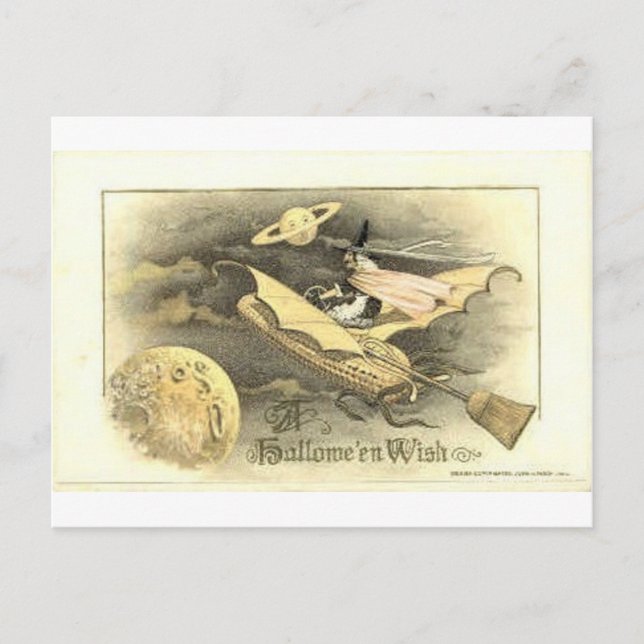Cartes de voeux Halloween vintage Affiches classiq (Devant)