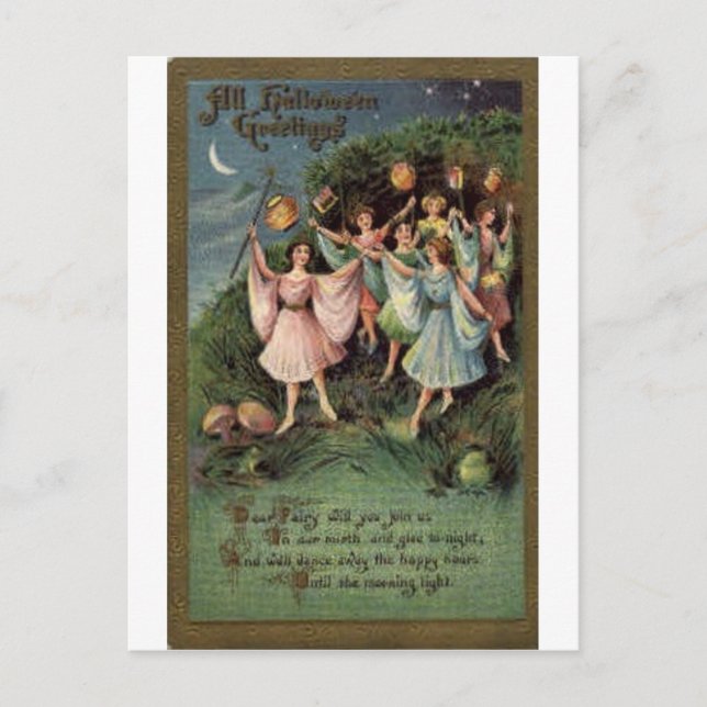 Cartes de voeux Halloween vintage Affiches classiq (Devant)