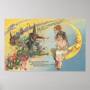 Cartes de voeux Halloween vintage Affiches classiq