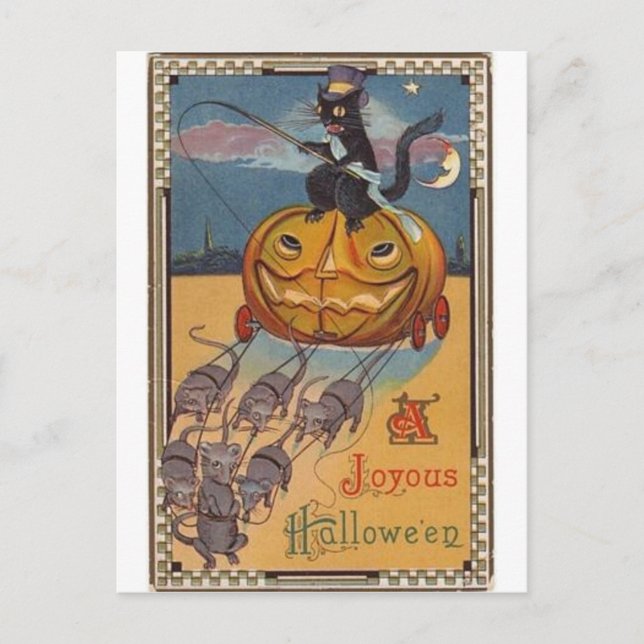 Cartes de voeux Halloween vintage Affiches classiq (Devant)