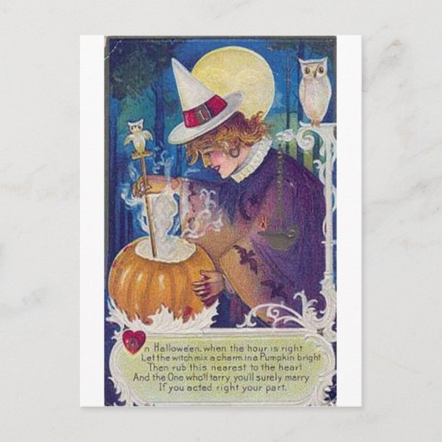 Cartes de voeux Halloween vintage Affiches classiq (Devant)