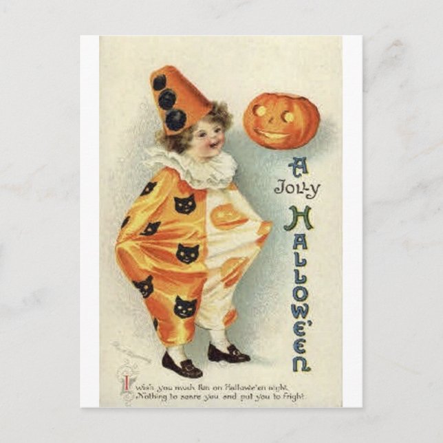 Cartes de voeux Halloween vintage Affiches classiq (Devant)