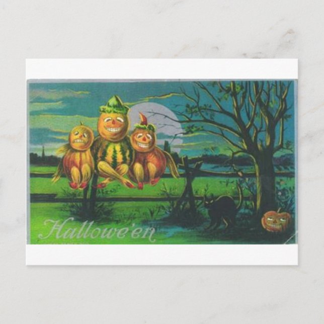 Cartes de voeux Halloween vintage Affiches classiq (Devant)