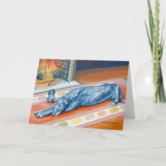 Cartes de voeux irlandaises Wolfhound (Devant)