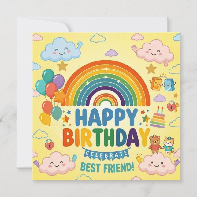 Cartes de vœux Joyeux Anniversaire  (Devant)