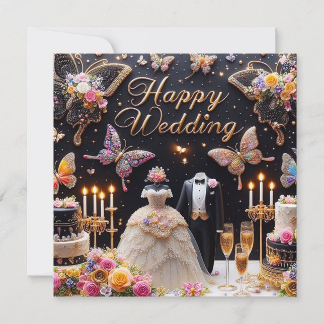 Cartes de voeux Mariages joyeuses (Devant)