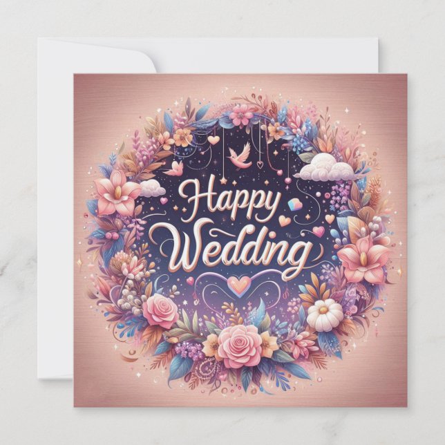 Cartes de voeux Mariages joyeuses (Devant)