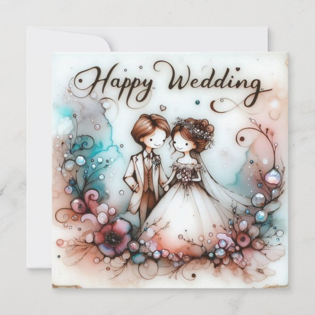 Cartes de voeux Mariages joyeuses (Devant)