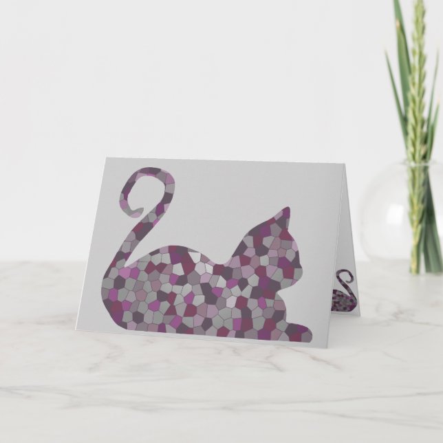 Cartes de voeux Mauve CrystalKatz (Devant)