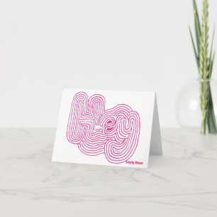 Cartes de voeux Mazes "Hey" Maze