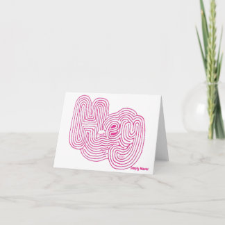 Cartes de voeux Mazes "Hey" Maze