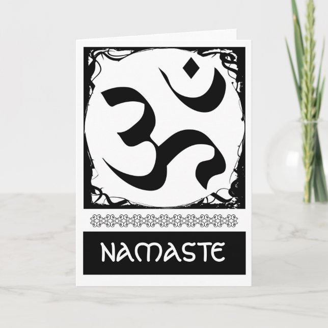 Cartes de voeux Om Yoga (Devant)