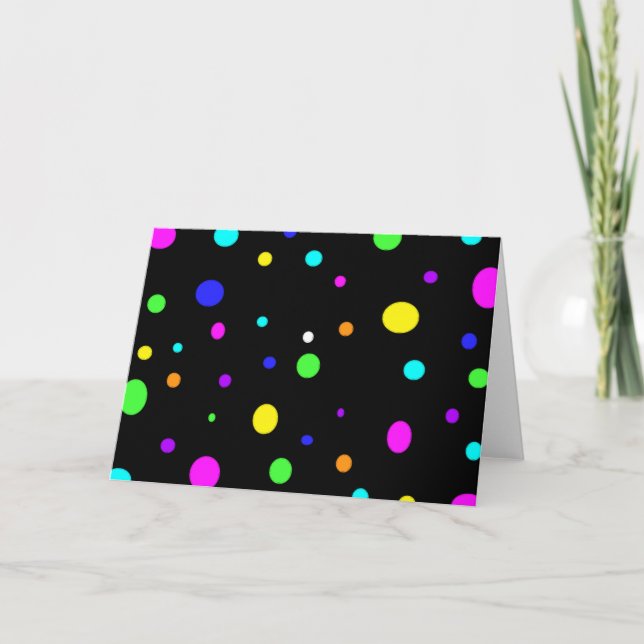 Cartes de voeux Orbes colorées (Devant)