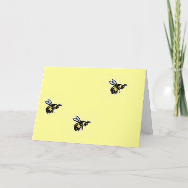 Cartes de voeux ou de notes d'abeilles de miel (Devant)
