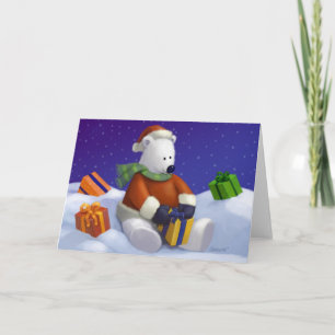 Cartes de voeux Père Noël pour Ours Polaire
