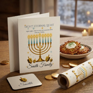 Cartes de vœux personnalisées pour Hanukkah Eightl