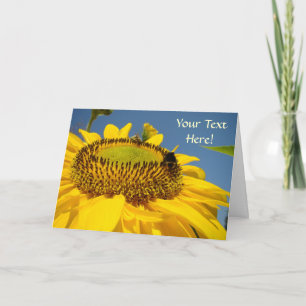 Cartes de voeux personnalisées SunFlower Votre tex