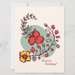 Cartes de vœux plates saisonnières