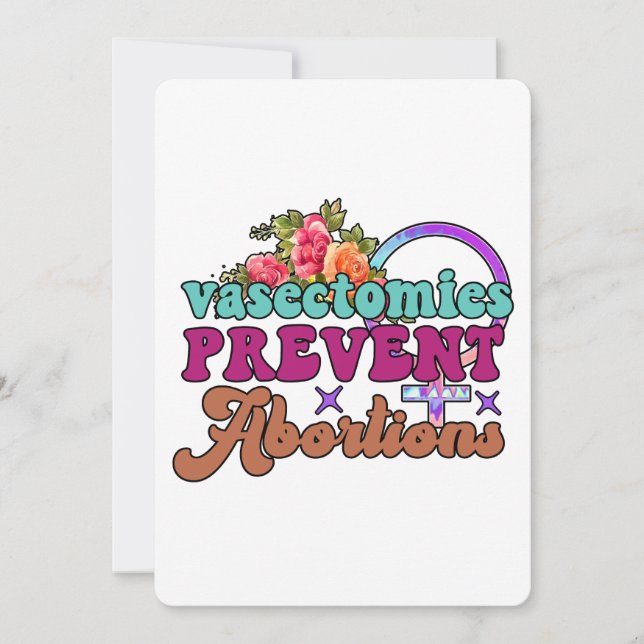 Cartes De Vœux Plates Vasectomies Empêchent Les Av (Devant)