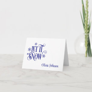 Cartes de vœux pliées avec nom personnalisé pour l