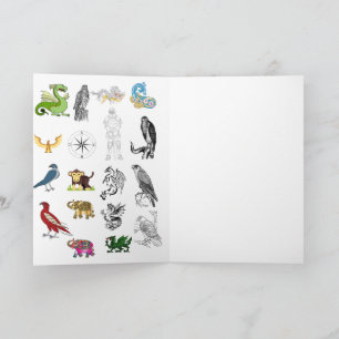 Cartes de vœux pliées   Dragon Knight Fantasy