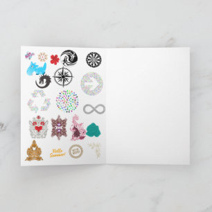 Cartes de vœux pliées   Ornemental floral Paisley