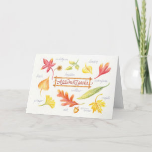 Cartes de voeux pliées pour l'automne de Thanksgiv