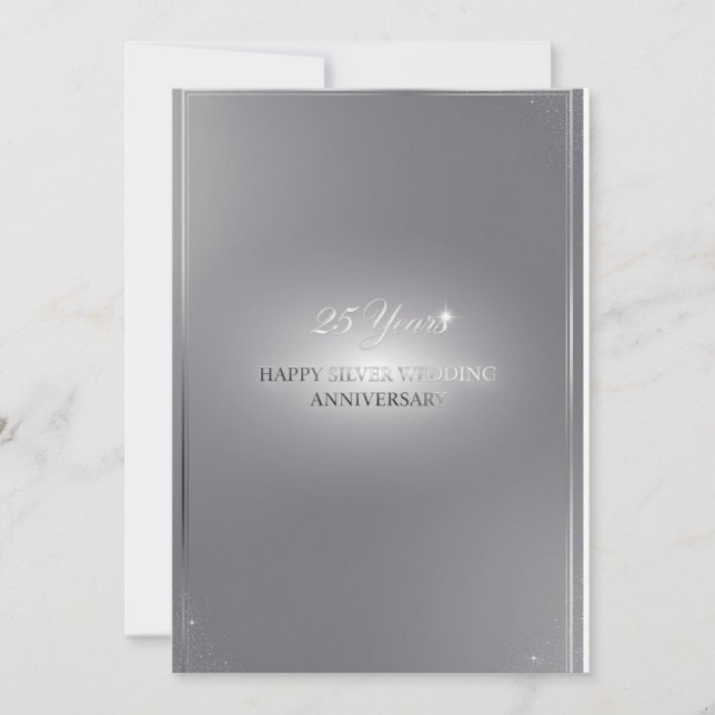 Cartes de vœux pour 25 ans de mariage (Devant)