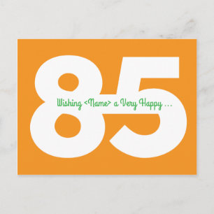 Cartes de vœux pour 85 ans - Orange et Vert