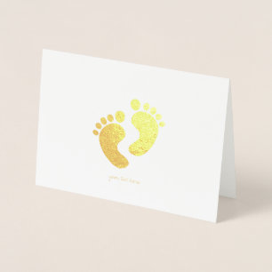 Cartes de voeux pour bébé Pile Or Etched