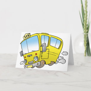 Cartes de voeux pour bus Jaune