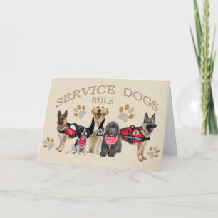 Cartes de voeux pour chien de service