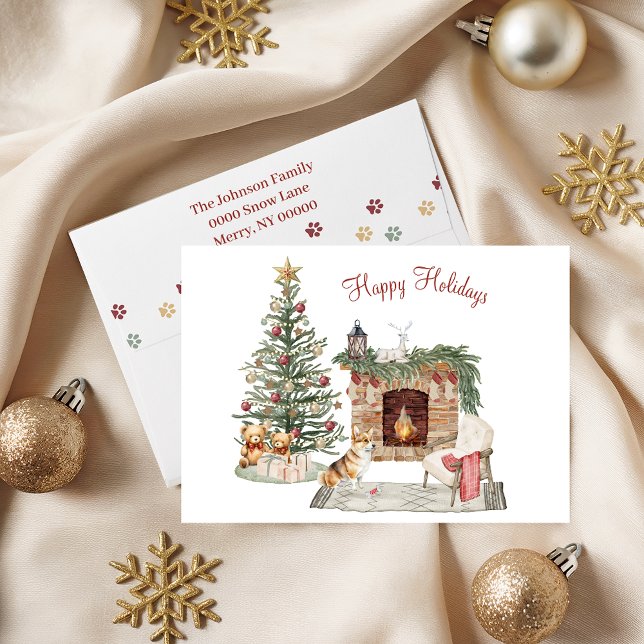 Cartes de vœux pour chien Joyeuses Pawlidays - Cor (Créateur téléchargé)