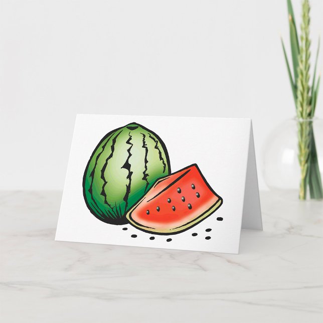 Cartes de voeux pour fruits de pastèque (Créateur téléchargé)