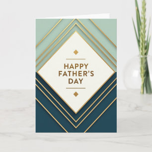 Cartes de vœux pour la fête des pères dorée