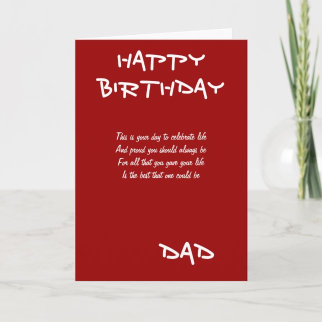 Cartes de voeux pour l'anniversaire de Dadr (Devant)
