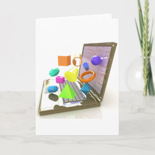 Cartes de vœux pour ordinateur portable puissant