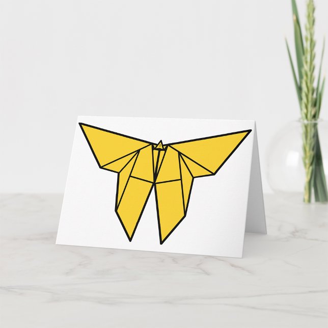 Cartes de voeux pour papillon Origami jaune (Créateur téléchargé)