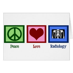 Cartes de vœux radiologue Paix Amour Radiologie Th