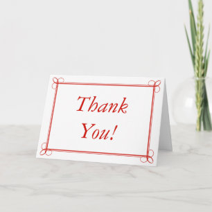 Cartes de voeux Red Carte de remerciements