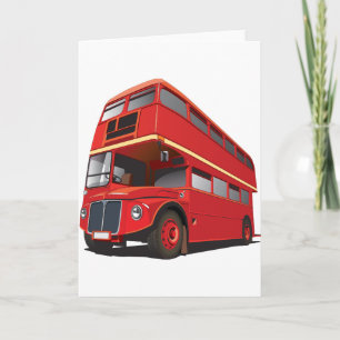 Cartes de voeux Red Double Decker Bus
