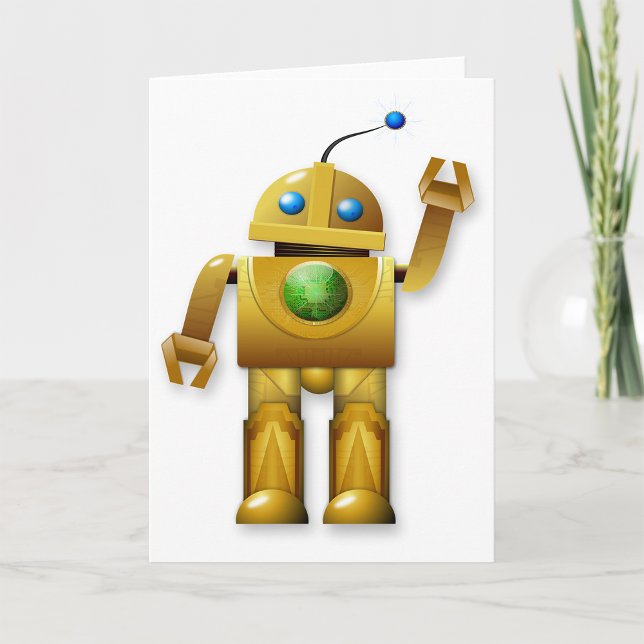 Cartes de voeux Robot conviviales (Créateur téléchargé)