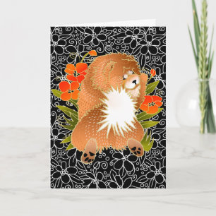 Cartes de voeux rouges de bouffe de BINDI MINGSIE