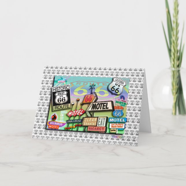 Cartes de voeux - Route 66 La route Mère 18SQ (Devant)
