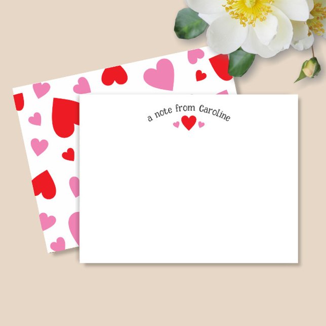 Cartes de vœux Saint-Valentin Cœurs Rouges et Rose (Créateur téléchargé)